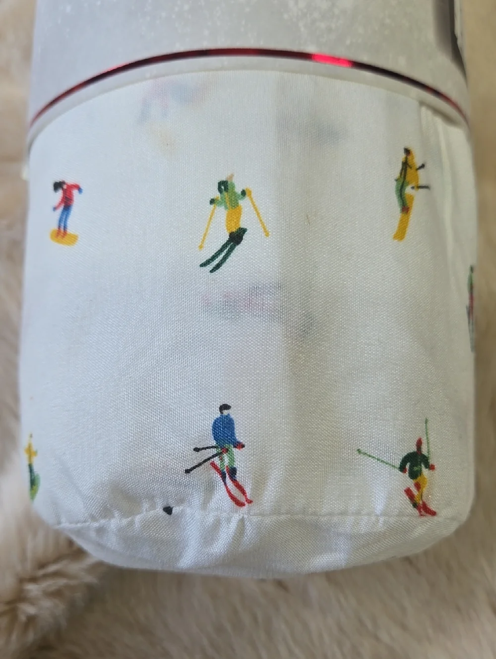 Alta Vida Twin 3-Piece Sheet Set - Ski Print on White NEW!